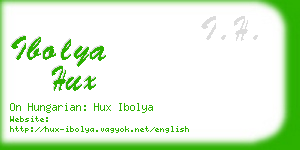 ibolya hux business card